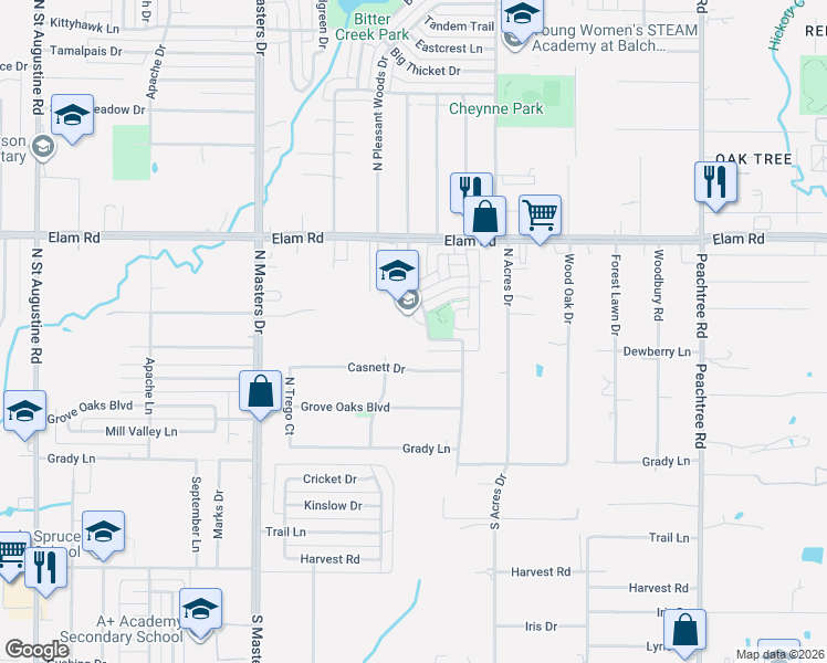 map of restaurants, bars, coffee shops, grocery stores, and more near 337 Pleasant Vista Drive in Dallas