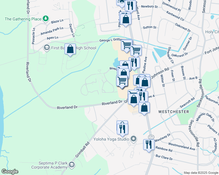 map of restaurants, bars, coffee shops, grocery stores, and more near 1017 River Haven Circle in Charleston