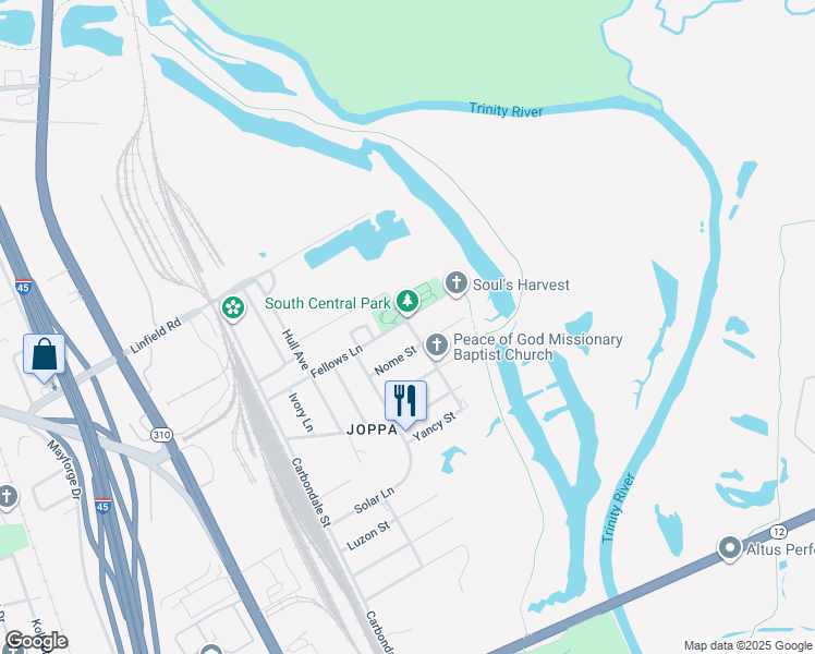map of restaurants, bars, coffee shops, grocery stores, and more near 4756 Fellows Lane in Dallas