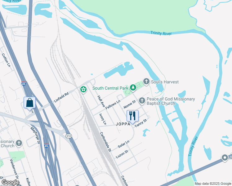map of restaurants, bars, coffee shops, grocery stores, and more near 4708 Stokes Street in Dallas