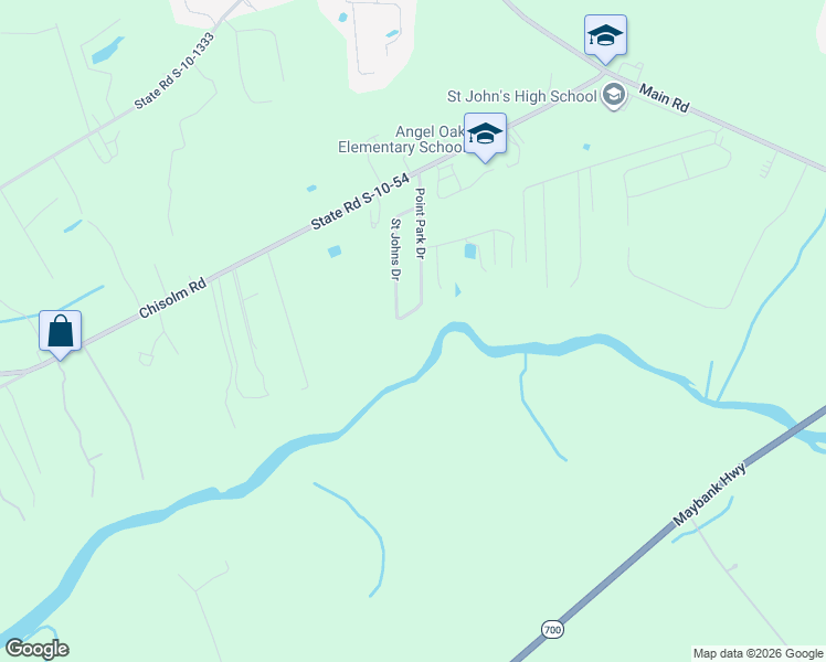 map of restaurants, bars, coffee shops, grocery stores, and more near 6080 Overlook Road in Johns Island