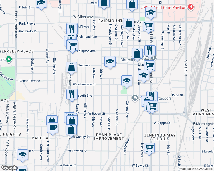 map of restaurants, bars, coffee shops, grocery stores, and more near 2300 Ryan Place Drive in Fort Worth