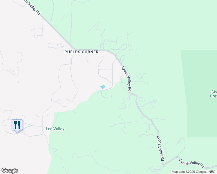 map of restaurants, bars, coffee shops, grocery stores, and more near 15815 Indian Valley Road in Jamul