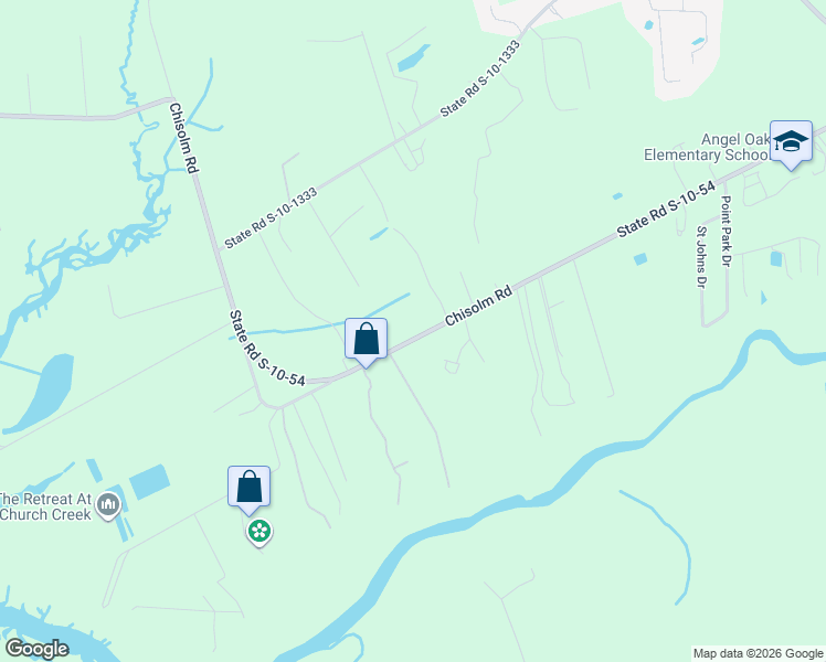 map of restaurants, bars, coffee shops, grocery stores, and more near 5937 Chisolm Road in Johns Island