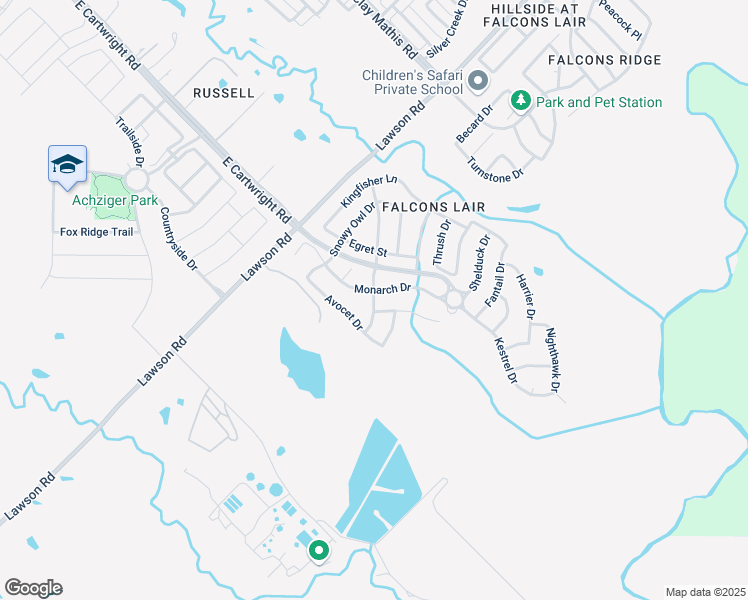 map of restaurants, bars, coffee shops, grocery stores, and more near 3005 Blue Heron Dr in Mesquite