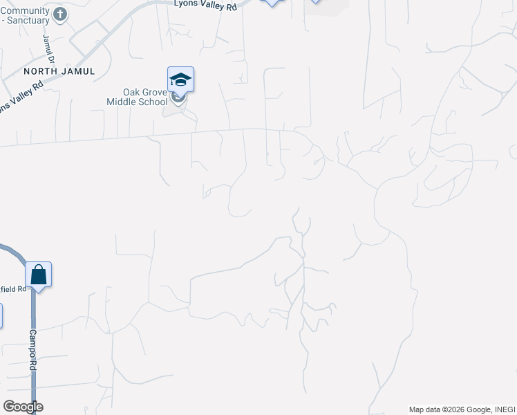 map of restaurants, bars, coffee shops, grocery stores, and more near 2951-53 Miramontes Road in Jamul