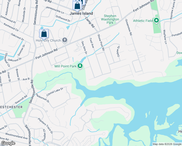 map of restaurants, bars, coffee shops, grocery stores, and more near 1228 Stone Post Road in Charleston