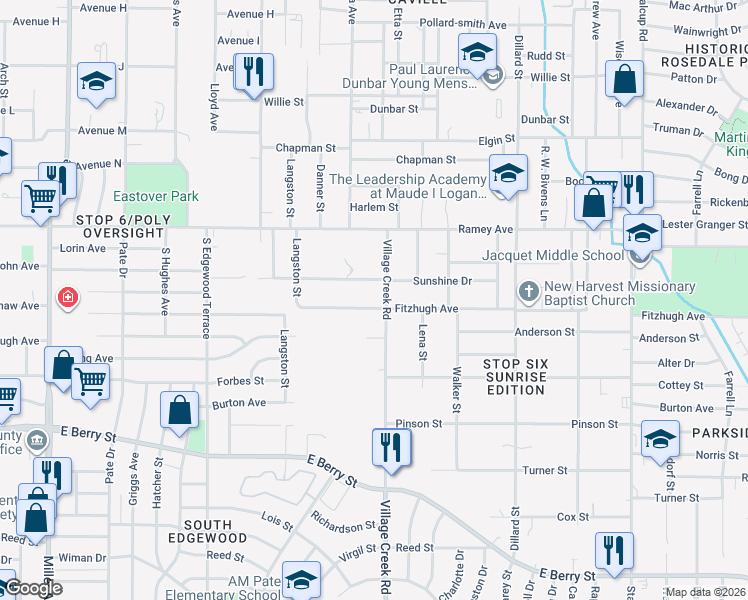 map of restaurants, bars, coffee shops, grocery stores, and more near 4925 Fitzhugh Avenue in Fort Worth