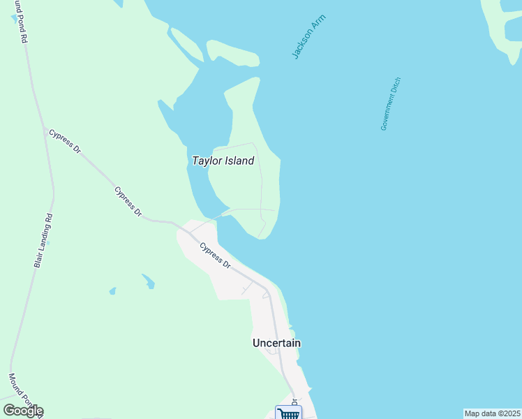 map of restaurants, bars, coffee shops, grocery stores, and more near 144 Mossy Brake Drive in Karnack