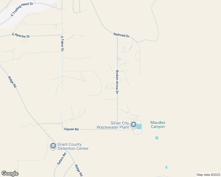 map of restaurants, bars, coffee shops, grocery stores, and more near 4025 Broken Arrow Drive in Silver City