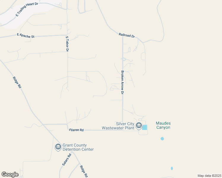 map of restaurants, bars, coffee shops, grocery stores, and more near 4025 Broken Arrow Drive in Silver City