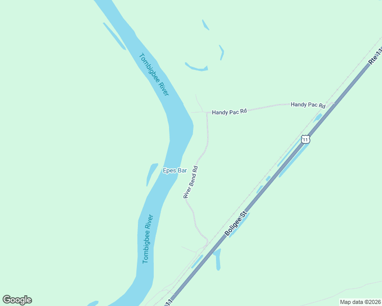 map of restaurants, bars, coffee shops, grocery stores, and more near 218 River Bend Road in Boligee