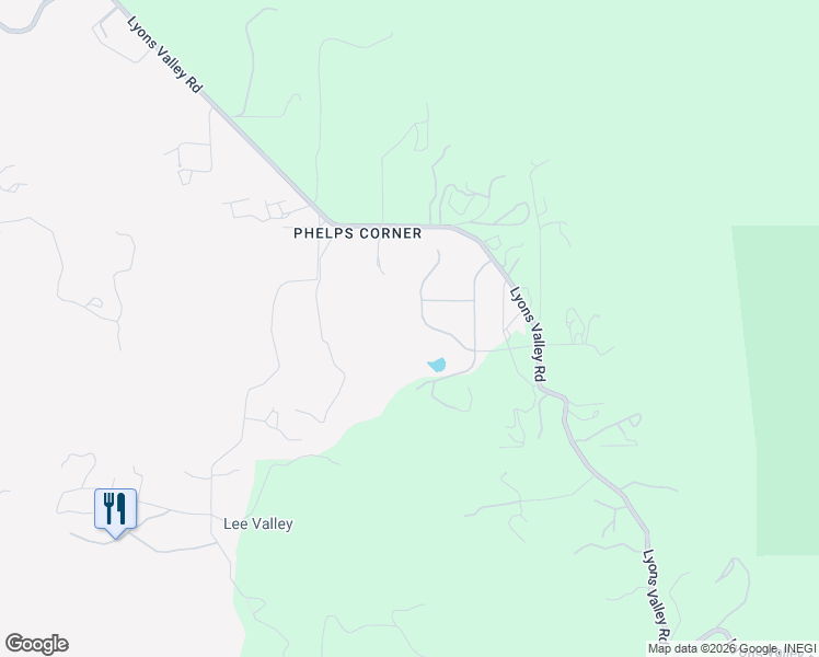 map of restaurants, bars, coffee shops, grocery stores, and more near 15815 Indian Valley Road in Jamul