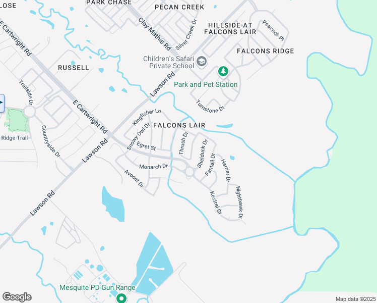 map of restaurants, bars, coffee shops, grocery stores, and more near 2837 Island Wren Drive in Mesquite