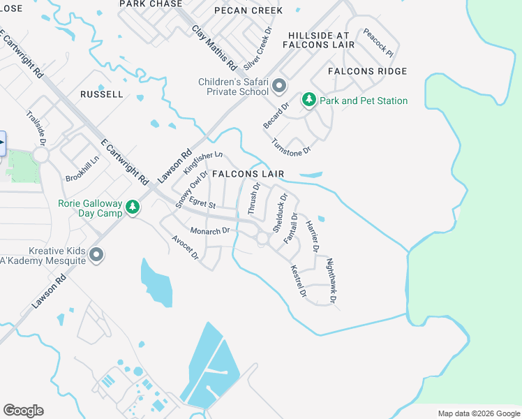 map of restaurants, bars, coffee shops, grocery stores, and more near 2837 Island Wren Drive in Mesquite