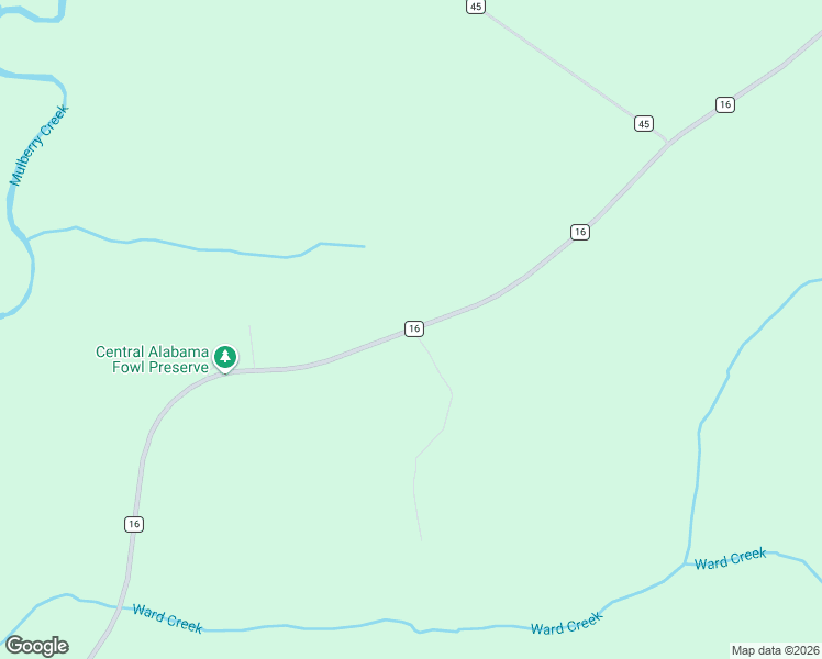 map of restaurants, bars, coffee shops, grocery stores, and more near 17084 County Road 16 in Maplesville