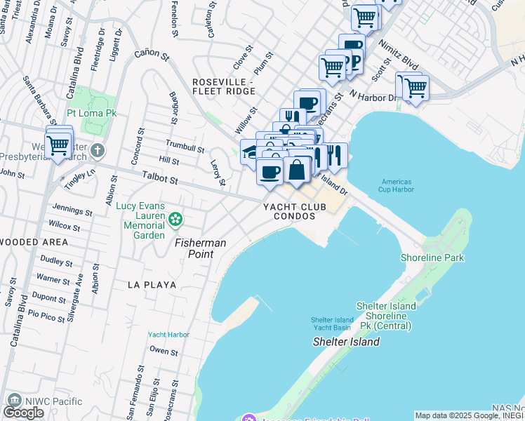 map of restaurants, bars, coffee shops, grocery stores, and more near 980 Scott Street in San Diego