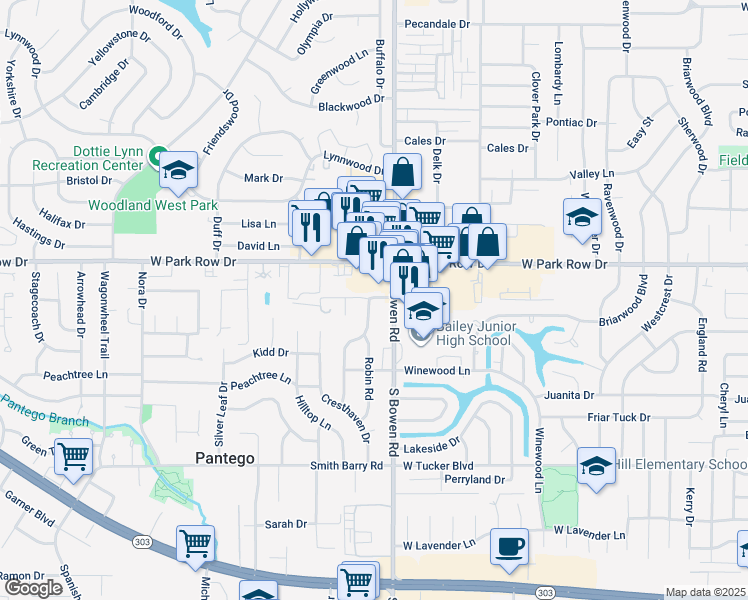 map of restaurants, bars, coffee shops, grocery stores, and more near in Arlington