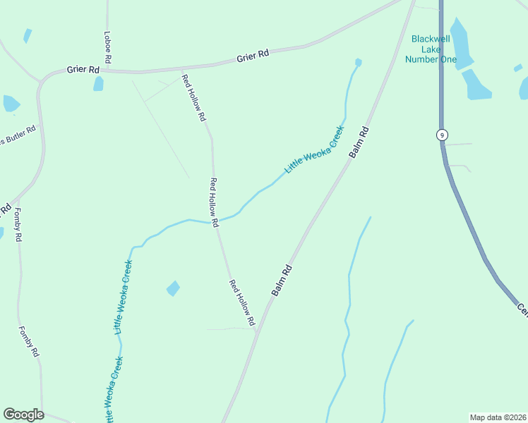 map of restaurants, bars, coffee shops, grocery stores, and more near 288 Red Hollow Road in Wetumpka
