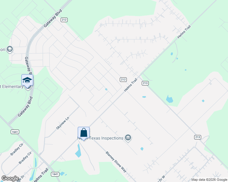 map of restaurants, bars, coffee shops, grocery stores, and more near 10000 Fireside Lane in Forney