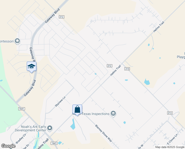 map of restaurants, bars, coffee shops, grocery stores, and more near Everglades Drive in Heath