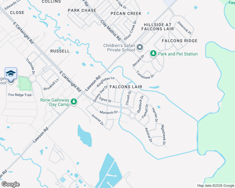 map of restaurants, bars, coffee shops, grocery stores, and more near 2812 Turtle Dove Lane in Mesquite