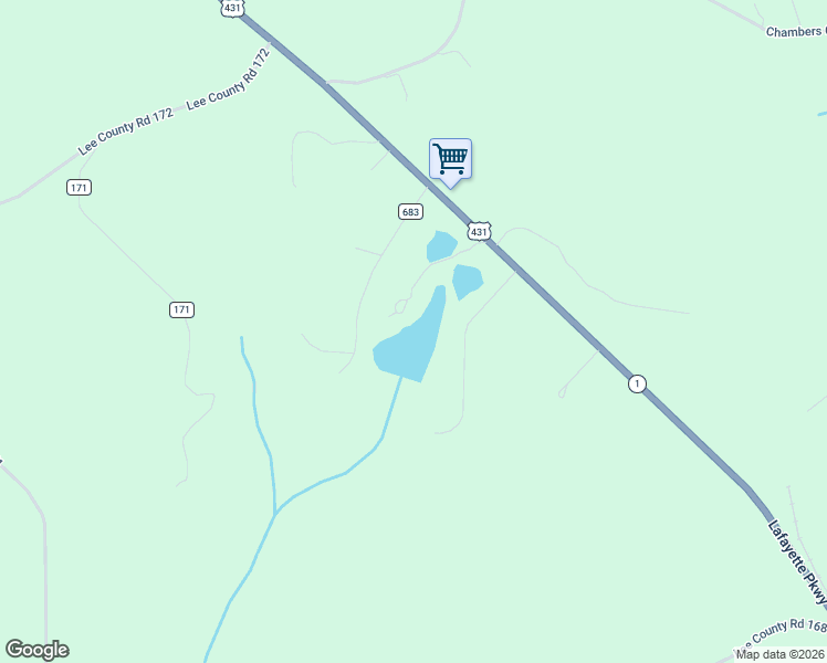 map of restaurants, bars, coffee shops, grocery stores, and more near 6202 Lafayette Parkway in Opelika