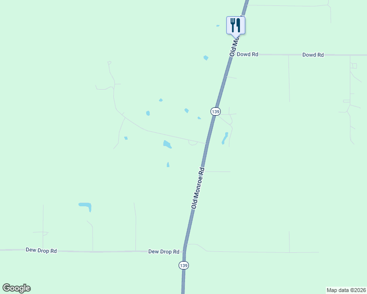 map of restaurants, bars, coffee shops, grocery stores, and more near 4834-5150 Yarbrough Road in Bastrop
