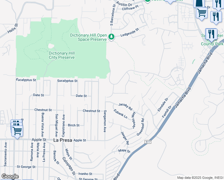 map of restaurants, bars, coffee shops, grocery stores, and more near 10472 Celestial Waters Drive in Spring Valley