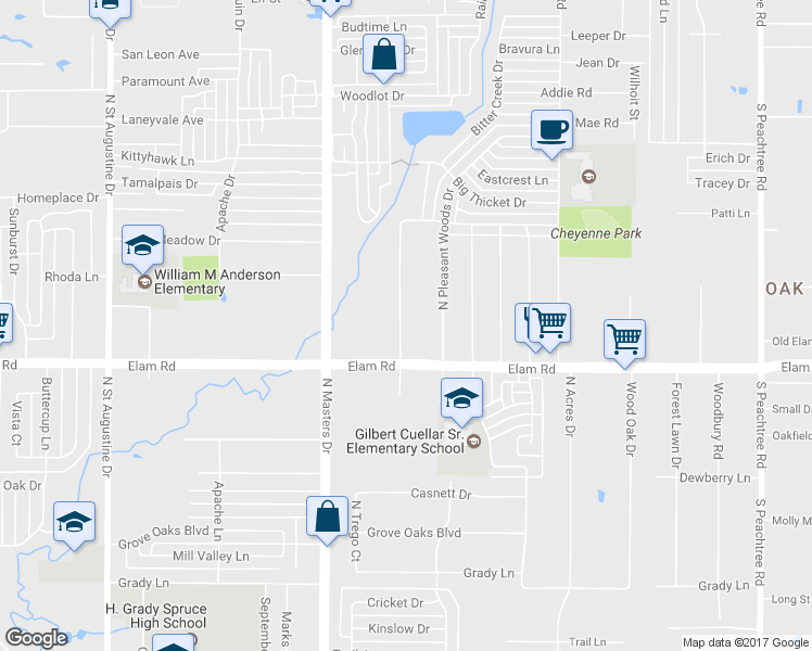 map of restaurants, bars, coffee shops, grocery stores, and more near 536 Pleasant Hills Drive in Dallas