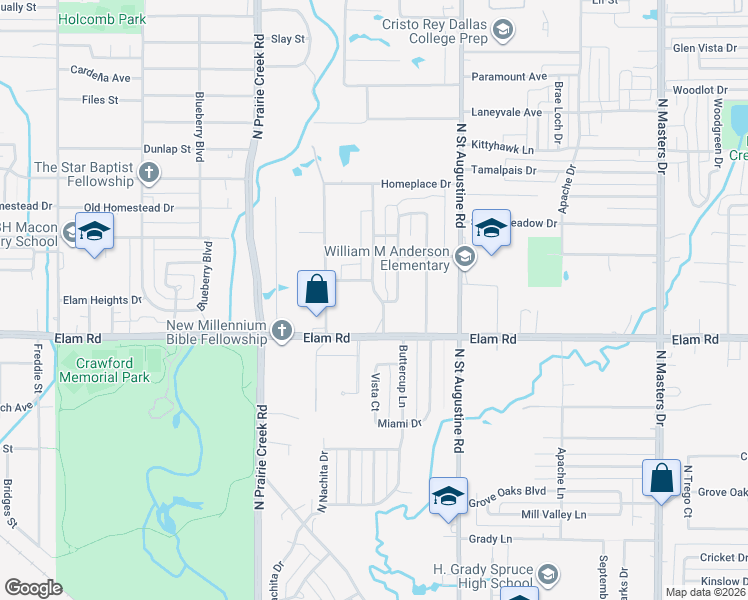 map of restaurants, bars, coffee shops, grocery stores, and more near 637 Edgeglen Drive in Dallas
