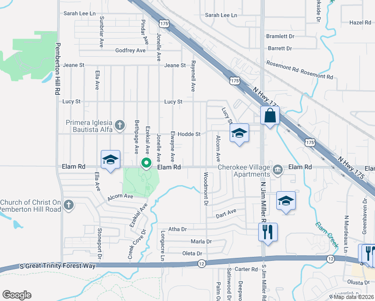 map of restaurants, bars, coffee shops, grocery stores, and more near 529 Rayenell Avenue in Dallas