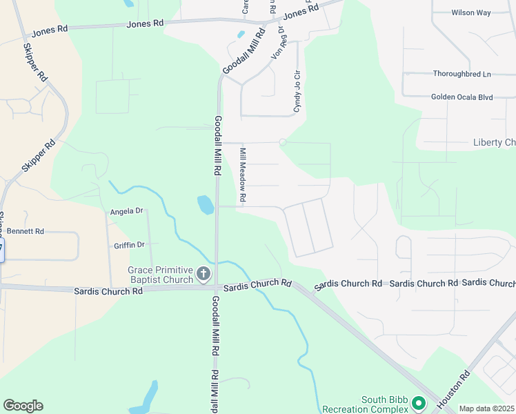 map of restaurants, bars, coffee shops, grocery stores, and more near 124 Goodall Woods Dr in Macon
