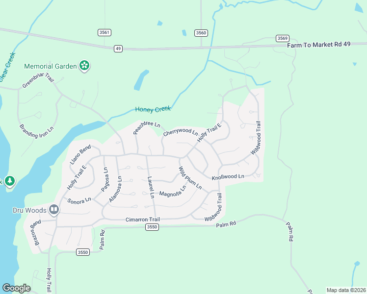 map of restaurants, bars, coffee shops, grocery stores, and more near 143 Primrose Cove in Holly Lake Ranch