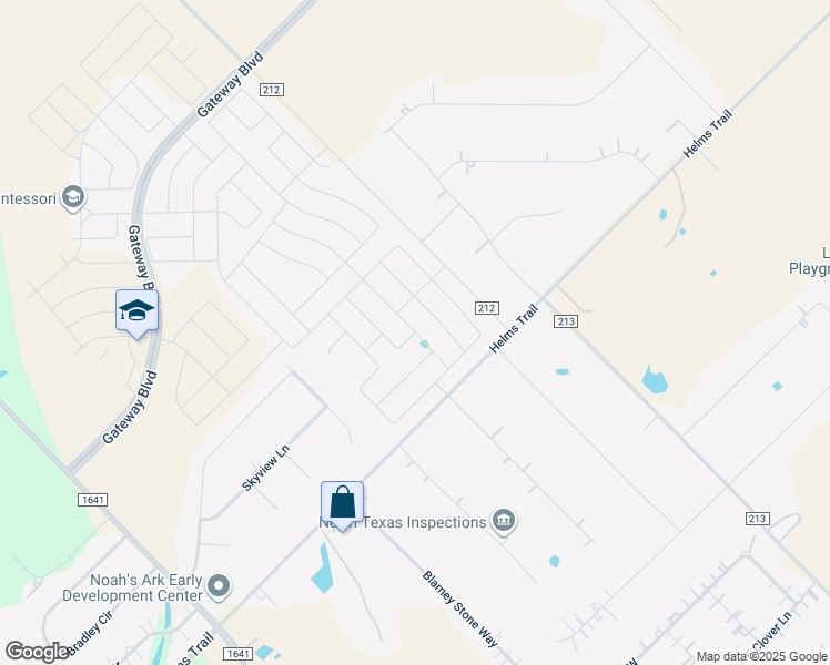 map of restaurants, bars, coffee shops, grocery stores, and more near Everglades Drive in Heath