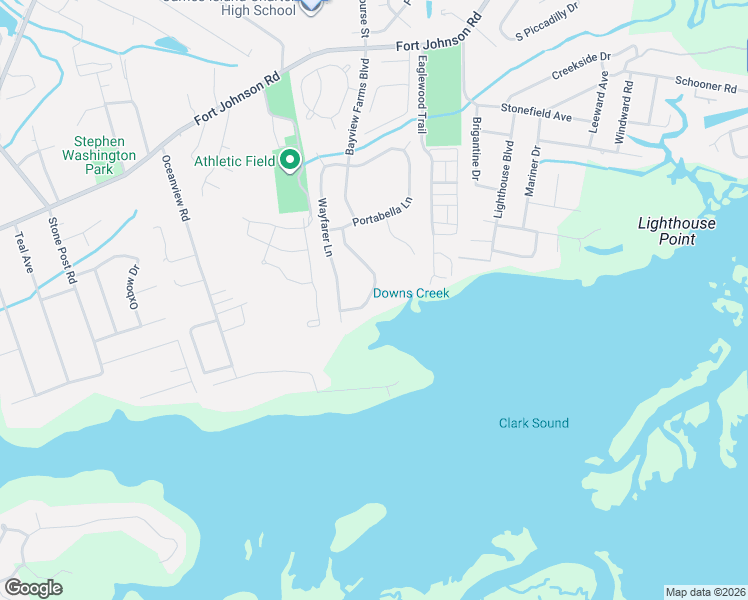 map of restaurants, bars, coffee shops, grocery stores, and more near 1165 Tidal View Lane in Charleston