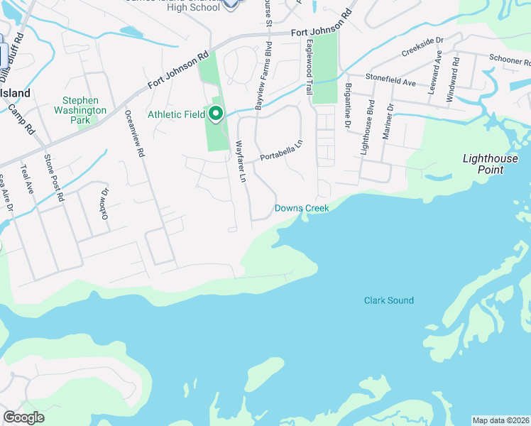 map of restaurants, bars, coffee shops, grocery stores, and more near 1165 Tidal View Lane in Charleston