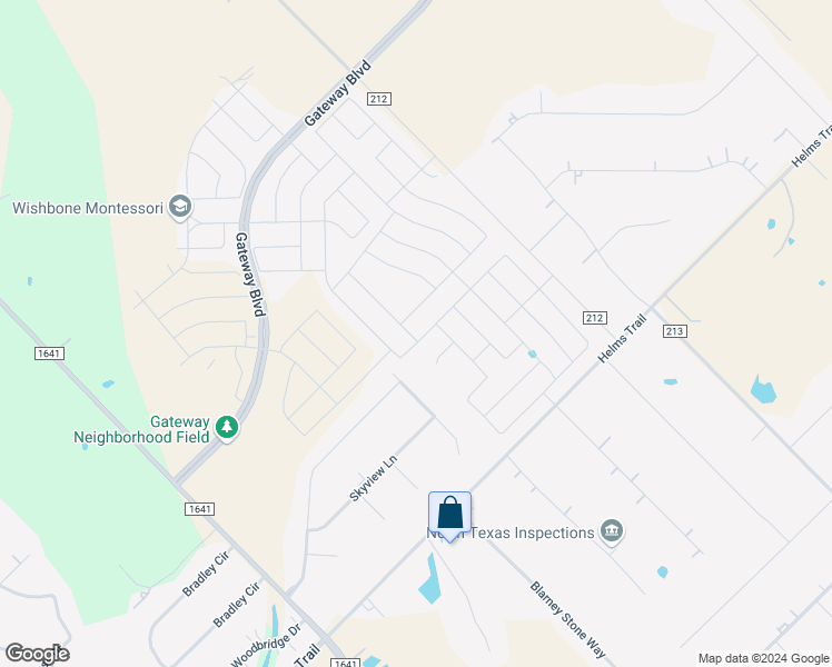 map of restaurants, bars, coffee shops, grocery stores, and more near 1309 Caprock Drive in Forney