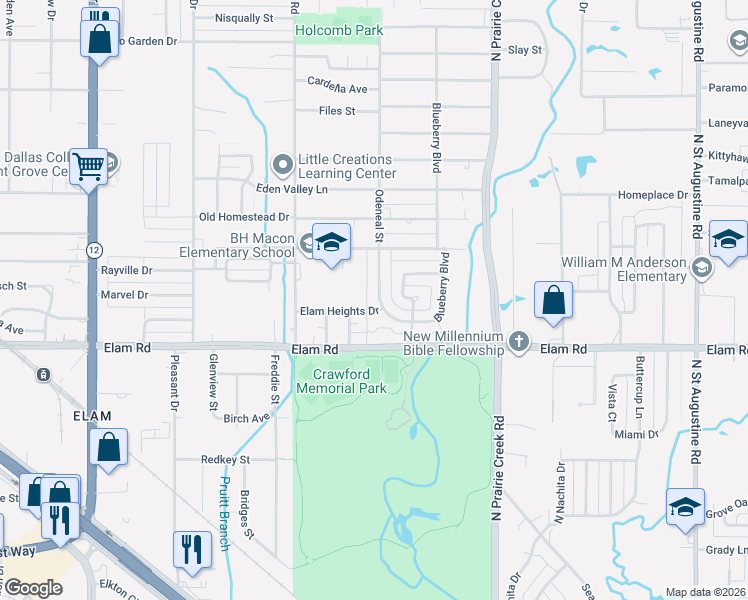 map of restaurants, bars, coffee shops, grocery stores, and more near 606 Odeneal Street in Dallas
