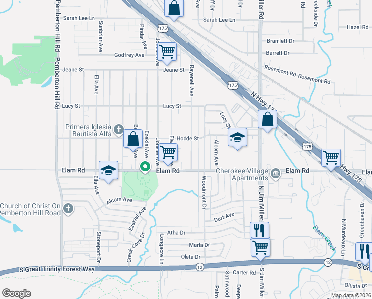 map of restaurants, bars, coffee shops, grocery stores, and more near 529 Rayenell Avenue in Dallas