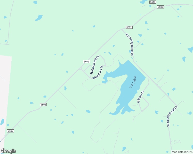 map of restaurants, bars, coffee shops, grocery stores, and more near 296 Westshore Drive in Wills Point