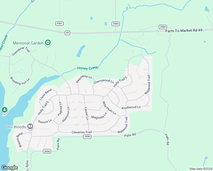 map of restaurants, bars, coffee shops, grocery stores, and more near 143 Primrose Cove in Holly Lake Ranch