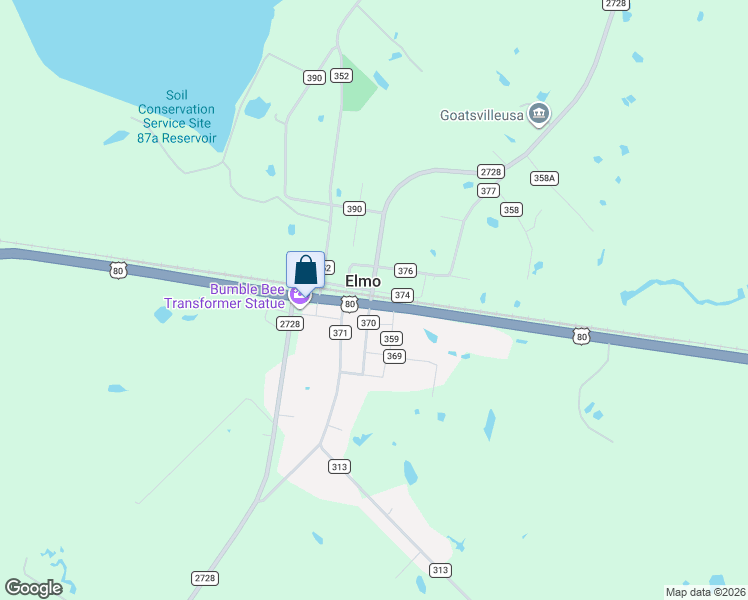 map of restaurants, bars, coffee shops, grocery stores, and more near 7558 U.S. 80 in Terrell