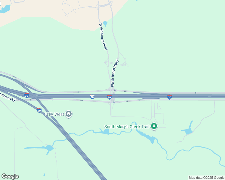 map of restaurants, bars, coffee shops, grocery stores, and more near West Freeway in Aledo