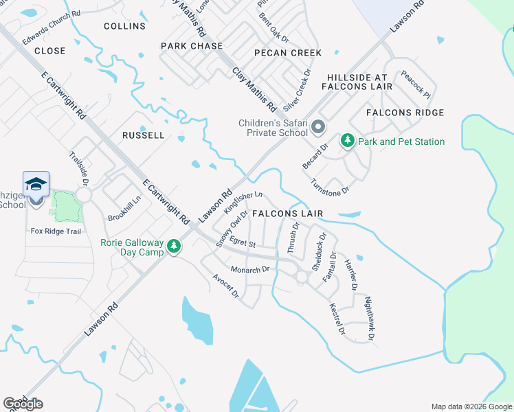map of restaurants, bars, coffee shops, grocery stores, and more near 2720 Snowy Owl Drive in Mesquite