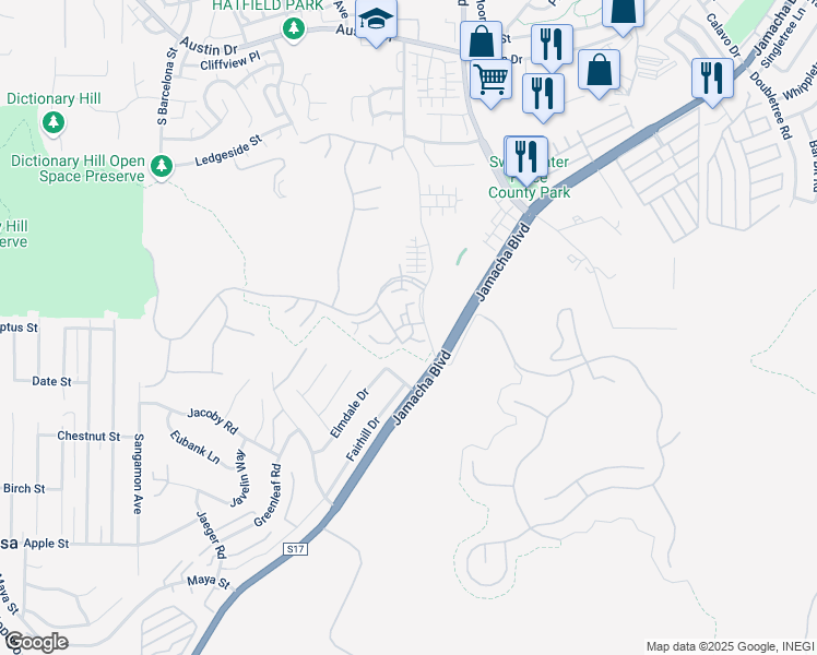 map of restaurants, bars, coffee shops, grocery stores, and more near 2723 Lake Pointe Drive in Spring Valley