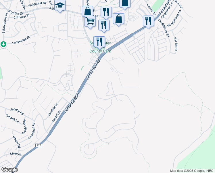 map of restaurants, bars, coffee shops, grocery stores, and more near 10659 Pointe Mountain Top Cir in Spring Valley