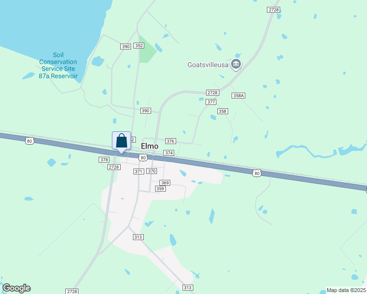 map of restaurants, bars, coffee shops, grocery stores, and more near in Elmo