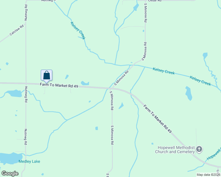 map of restaurants, bars, coffee shops, grocery stores, and more near 3000 South Mimosa Road in Gilmer
