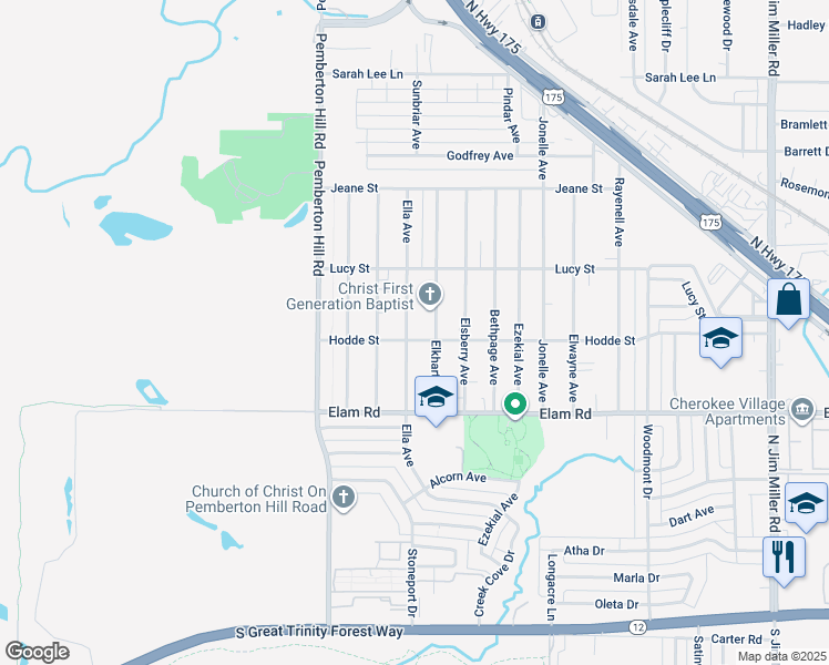 map of restaurants, bars, coffee shops, grocery stores, and more near 610 Ella Avenue in Dallas